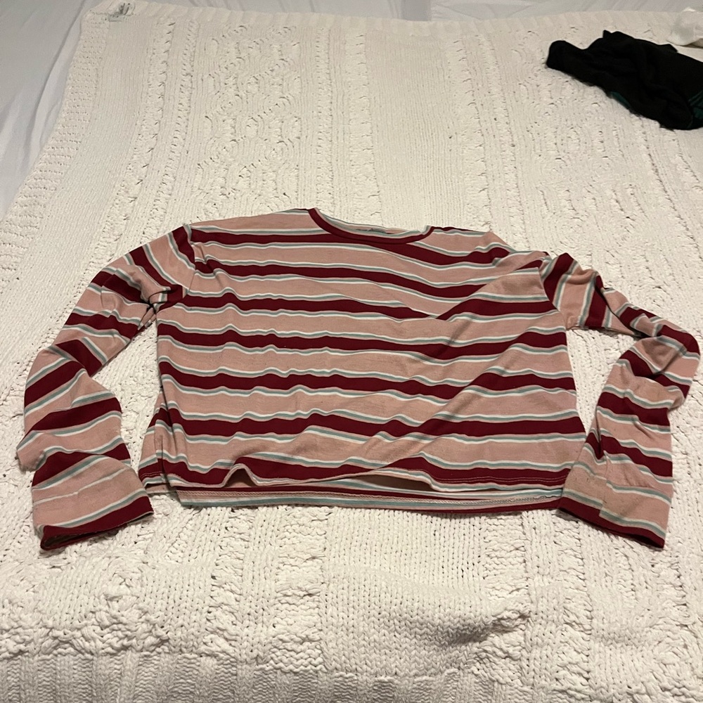 Striped Long Sleeve shirt Charlotte russe large